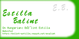 estilla balint business card